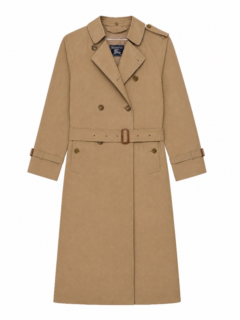 Vintage Burberrys Wool Trench Coat Nova Check Removable Liner 10L